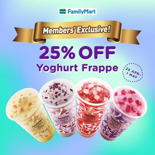 FamilyMart Member 25% OFF Yoghurt Frappe Promotion (25 April 2022 - 1 May 2022)