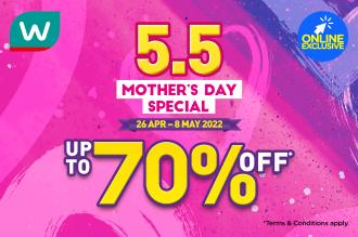 Watsons Online 5.5 Mother's Day Sale (26 April 2022 - 8 May 2022)