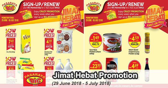 Pasaraya BiG Jimat Hebat Promotion (29 June 2018 - 5 July 2018)