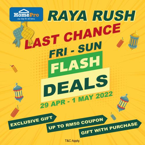 HomePro Raya Rush Flash Sale (29 April 2022 - 1 May 2022)