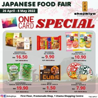 Shojikiya Japanese Food Fair Promotion at 1 Utama Shopping Centre (26 Apr 2022 - 8 May 2022)