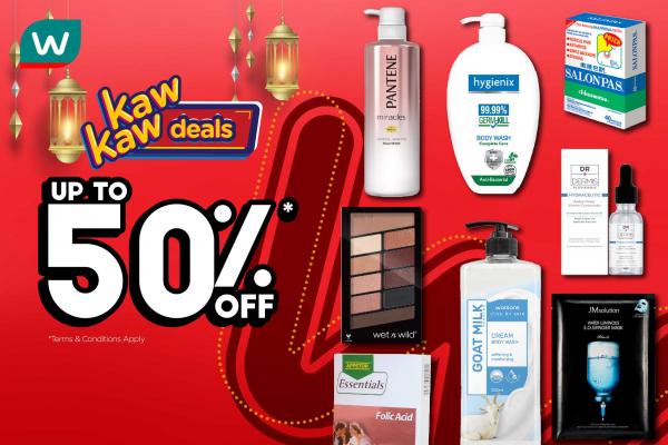 Watsons Kaw Kaw Deals Sale Up To 50% OFF (28 April 2022 - 4 May 2022)
