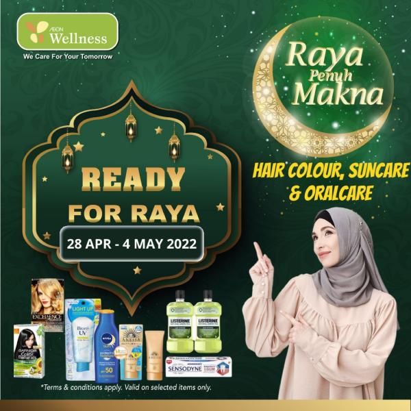 AEON Wellness Hair Colour, Suncare & Oralcare Hari Raya Promotion (28 April 2022 - 4 May 2022)