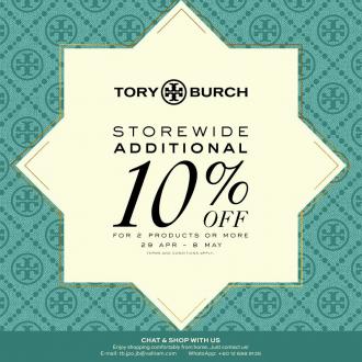 Tory Burch Special Sale Additional 10% OFF at Johor Premium Outlets (29 April 2022 - 8 May 2022)