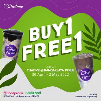 Chatime Kangar Jaya, Perlis Buy 1 FREE 1 Promotion (30 April 2022 - 2 May 2022)