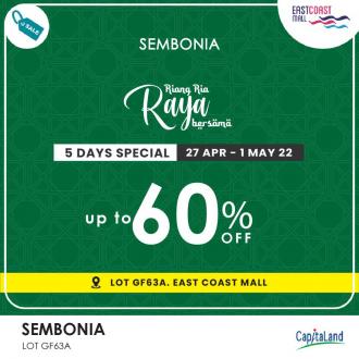Sembonia East Coast Mall Raya Sale Up To 60% OFF (27 April 2022 - 1 May 2022)