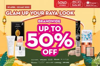SaSa Glam Raya Sale Up To 50% OFF (29 April 2022 - 3 May 2022)