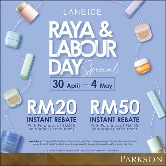 Parkson Laneige Raya & Labour Day Sale (30 April 2022 - 4 May 2022)