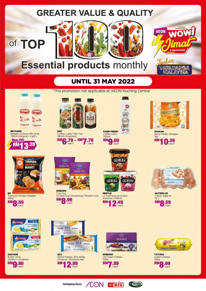 AEON BiG Top 100 Essential Products Promotion (1 May 2022 - 31 May 2022)