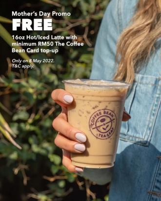 Coffee Bean Mother's Day Top-up TCB Card FREE Latte Promotion (8 May 2022)