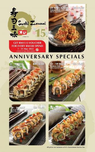Sushi Zanmai Jaya Shopping Centre Promotion (1 May 2022 - 31 May 2022)
