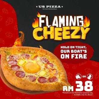 US Pizza Flaming Cheezy Pizza Promotion
