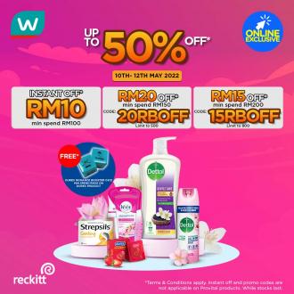Watsons Online Total RB Sale Up To 50% OFF & Promo Code (10 May 2022 - 12 May 2022)
