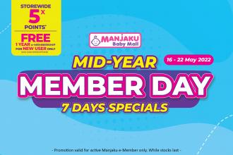 Manjaku Mid-Year Member Day Sale (16 May 2022 - 22 May 2022)