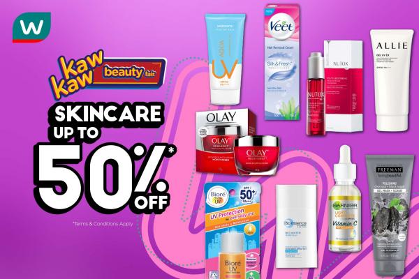 Watsons Skincare Sale Up To 50% OFF (19 May 2022 - 23 May 2022)