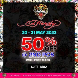 Ed Hardy Special Sale 50% OFF @ 2nd Pcs at Johor Premium Outlets (20 May 2022 - 31 May 2022)