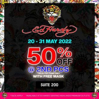 Ed Hardy Special Sale 50% OFF @ 2nd Pcs at Genting Highlands Premium Outlets (20 May 2022 - 31 May 2022)