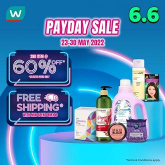 Watsons Online 6.6 PayDay Sale (23 May 2022 - 30 May 2022)