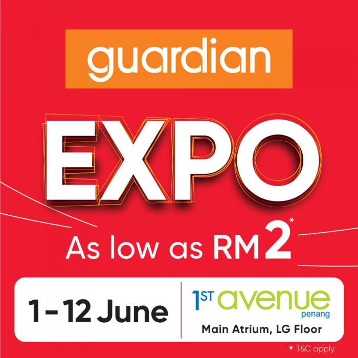 Guardian Expo As Low As RM2 at 1st Avenue Penang (1 June 2022 - 12 June 2022)