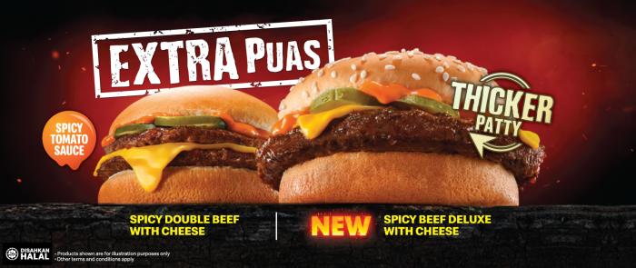 McDonald's Spicy Beef Deluxe With Cheese Burger