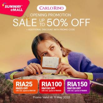 Carlo Rino Sunway eMall Opening Sale Up To 50% OFF (valid until 31 May 2022)