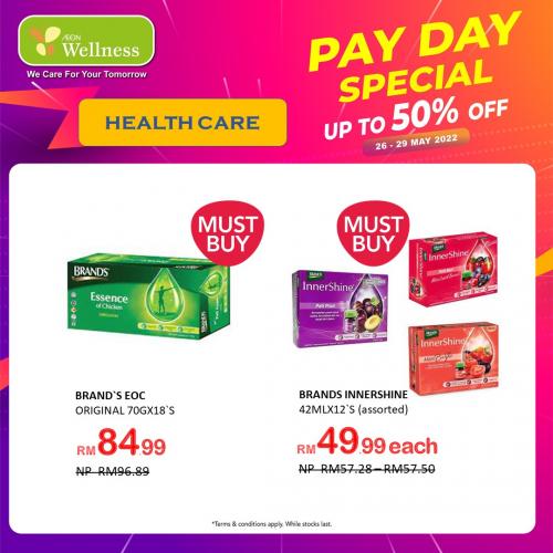 AEON Wellness Health Care Pay Day Promotion Up To 50% OFF (26 May 2022 - 29 May 2022)