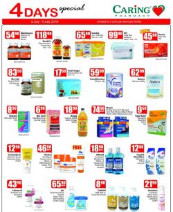 CARiNG PHARMACY 4 Days Special Promotion (6 July 2018 - 9 July 2018)