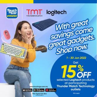 TMT Logitech 15% OFF Promotion with Touch 'n Go eWallet (1 June 2022 - 30 June 2022)