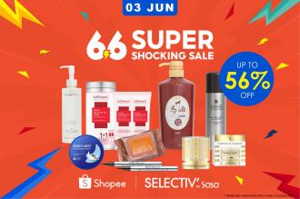 SaSa Shopee 6.6 Super Shocking Sale Up To 56% OFF (3 June 2022)