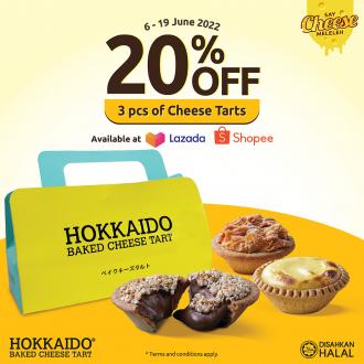 Hokkaido Baked Cheese Tart Cheese Tarts 20% OFF Promotion on Lazada & Shopee (6 June 2022 - 19 June 2022)