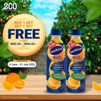 EcoShop Buy 1 FREE 1 Sunkist Orange Fruit Drink Promotion (6 June 2022 - 31 July 2022)