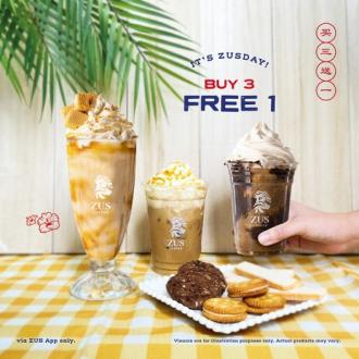 ZUS Coffee ZUSDay Buy 3 FREE 1 Promotion (every Tuesday)