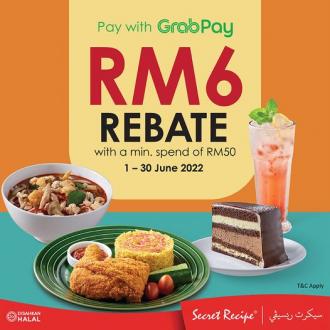 Secret Recipe GrabPay RM6 Rebate Promotion (1 June 2022 - 30 June 2022)