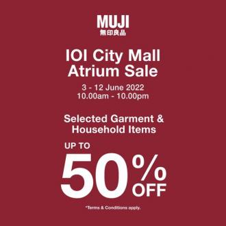 MUJI IOI City Mall Atrium Sale Up To 50% OFF (3 June 2022 - 12 June 2022)