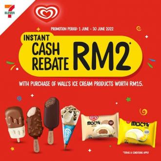7 Eleven Wall's Ice Cream Instant Cashback Promotion (1 Jun 2022 - 30 Jun 2022)