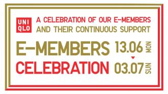Uniqlo E-Members Celebration Promotion (13 June 2022 - 3 July 2022)