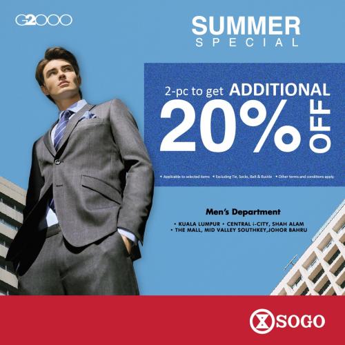 SOGO G2000 Summer Special Promotion (16 June 2022 onwards)