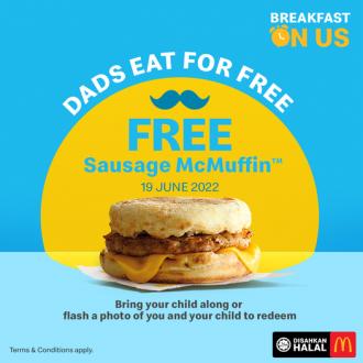 McDonald's Breakfast Father's Day FREE Sausage McMuffin Promotion (19 June 2022)