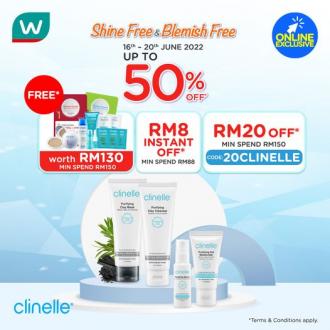 Watsons Online Clinelle Sale Up To 50% OFF (16 June 2022 - 20 June 2022)