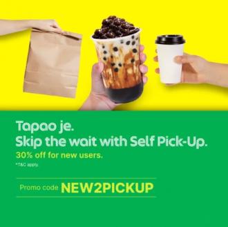 GrabFood New User Self Pick-Up 30% OFF Promotion