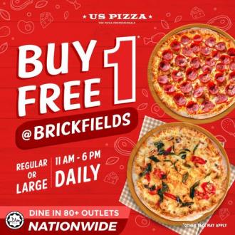 US Pizza Brickfields Buy 1 FREE 1 Promotion