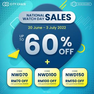 City Chain National Watch Day Sales Up To 60% OFF (20 Jun 2022 - 3 Jul 2022)