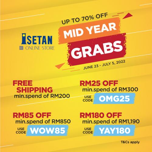 Isetan KL Online Mid Year Grabs Up To 70% OFF Promotion (23 June 2022 - 5 July 2022)