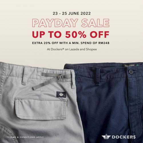 Dockers Shopee & Lazada PayDay Sale Up To 50% OFF (23 June 2022 - 25 June 2022)