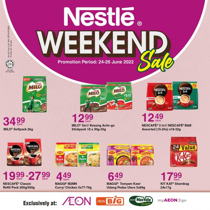 AEON Nestle Weekend Promotion (24 June 2022 - 26 June 2022)