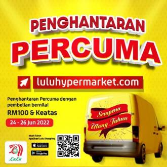 LuLu Online FREE Delivery Promotion (24 June 2022 - 26 June 2022)