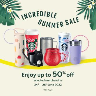 Starbucks Incredible Summer Sale 50% OFF Selected Merchandises (24 June 2022 - 26 June 2022)