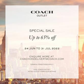 Coach Special Sale Up To 65% OFF at Mitsui Outlet Park (24 June 2022 - 31 July 2022)