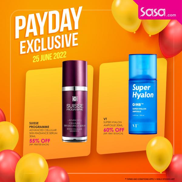 SaSa Online PayDay Sale Up To 60% OFF (25 June 2022 - 25 June 2022)