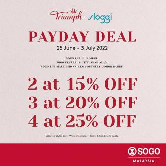SOGO Triumph & Sloggi PayDay Deal Promotion (25 June 2022 - 3 July 2022)
